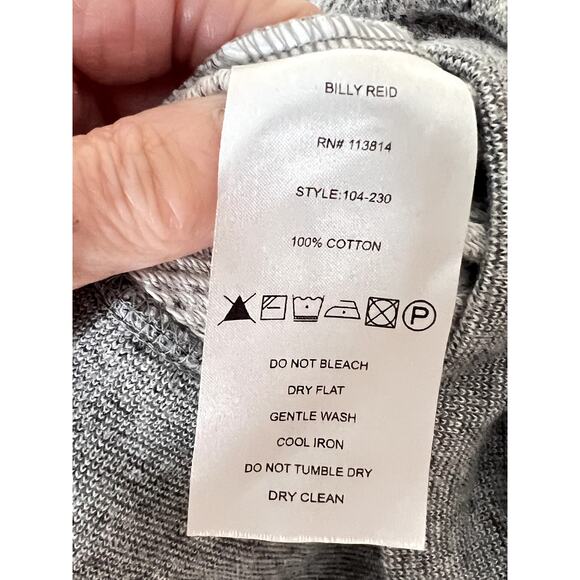 Billy Reid size S sweatshirt crew neck pullover gray/white mottled comfycore - Picture 5 of 8